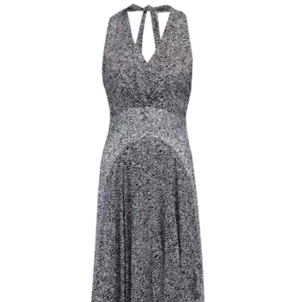 Maje Black and Gray Maxi Dress